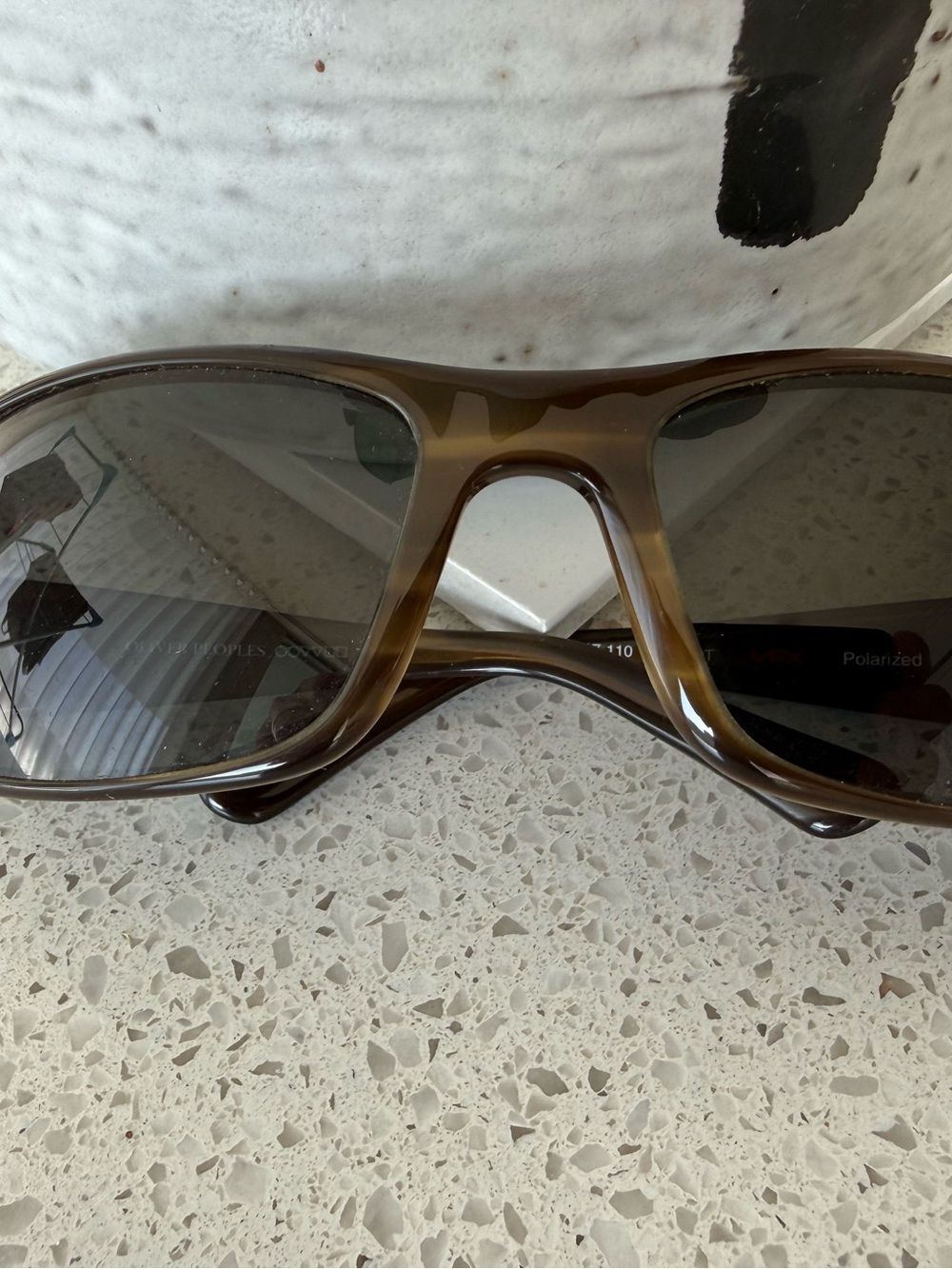 Oliver Peoples Brown Tortoiseshell Style Polarized Sunglasses